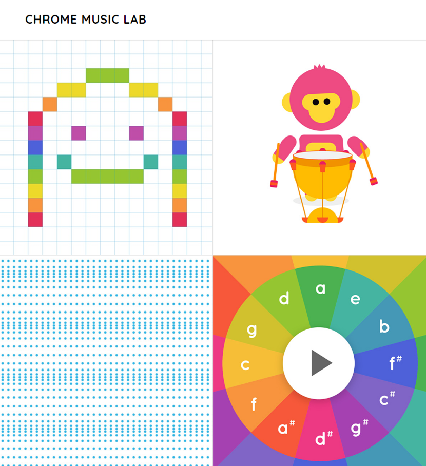 Images of Chrome Music Lab apps