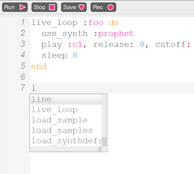 Sonic Pi SEND Computing